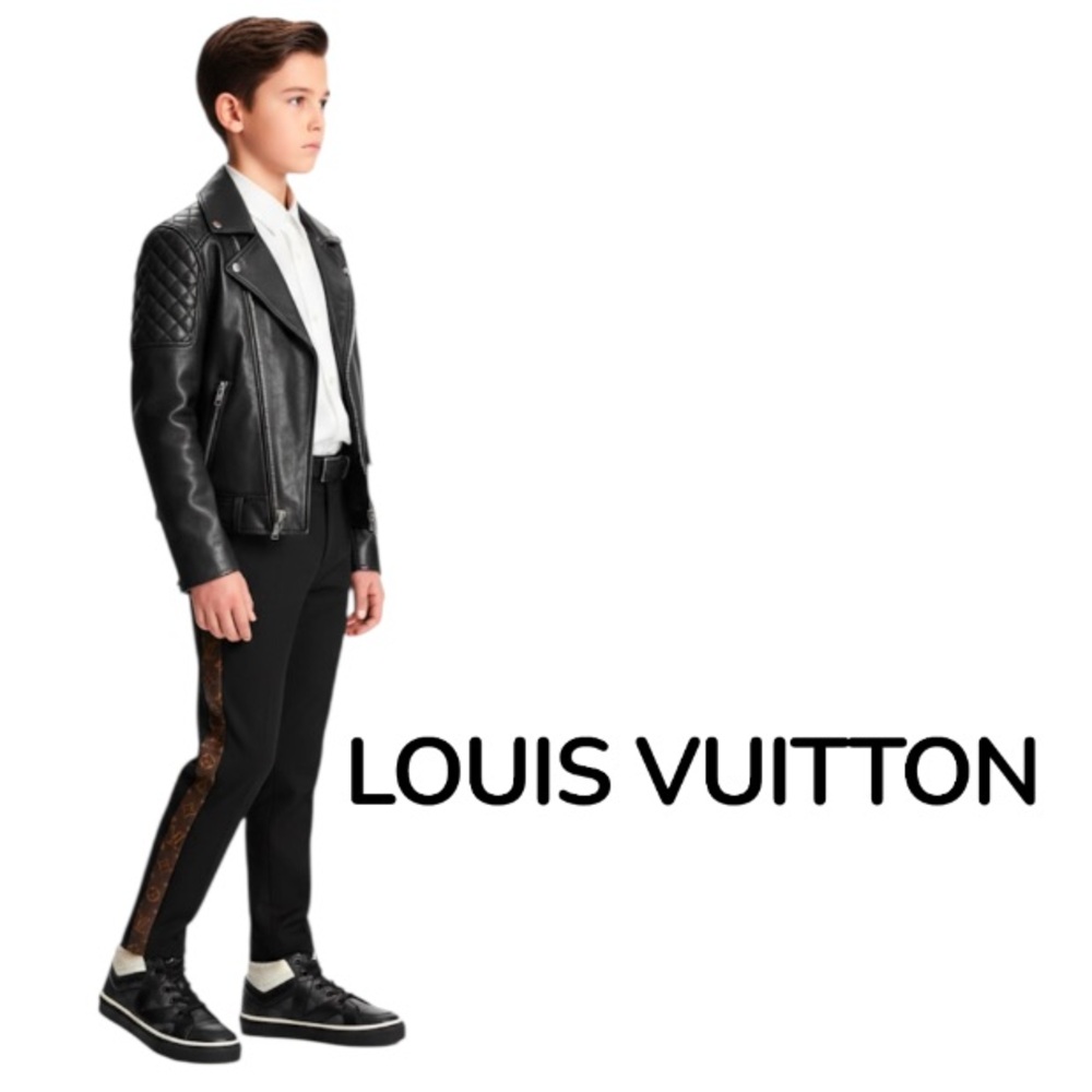 Authentic Louis Vuitton luxury designer little boys signature sneakers sz 11 E28